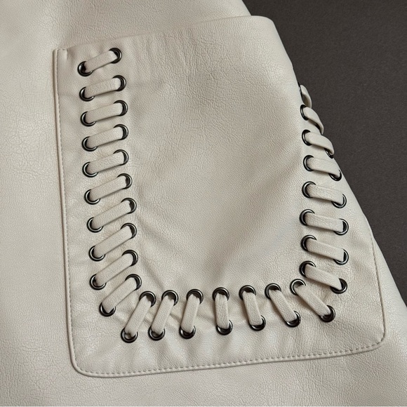 H&M EDIT COATED MINI SKIRT - Picture 12 of 13